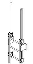 Rear-mounted FRP ladder